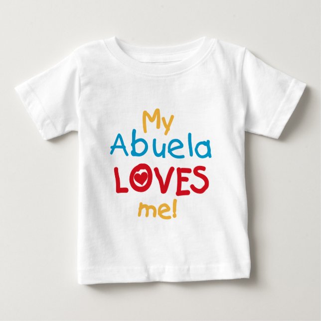 Camiseta Para Bebê LOVESMEabuela (Frente)