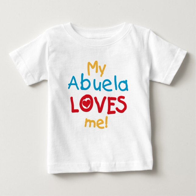 Camiseta Para Bebê LOVESMEabuela (Frente)