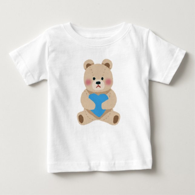 Camiseta Para Bebê Loving Bear with Heart (Frente)