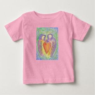 Camiseta Para Bebê Loving Guardian Angels Heart Art Kid's T-Shirts