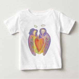 Camiseta Para Bebê Loving Guardian Angels Heart Art Kid's T-Shirts