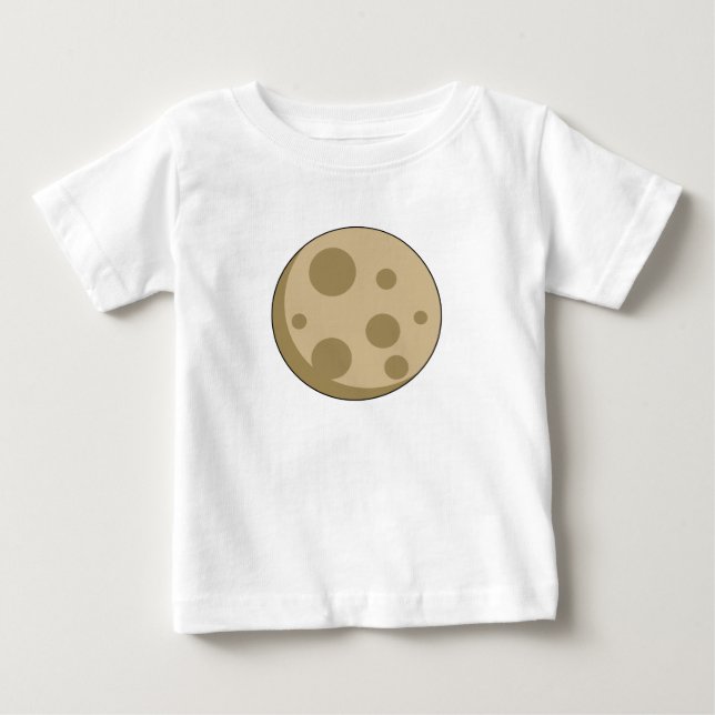Camiseta Para Bebê Lua Cheia (Frente)