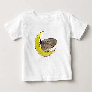 Camiseta Para Bebê Lua da borboleta
