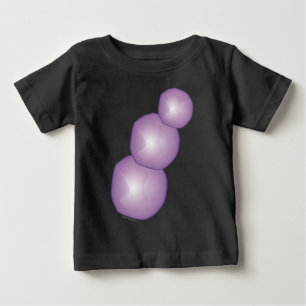 Camiseta Para Bebê Lua roxa sol roxo coração bolas de paixão roxa
