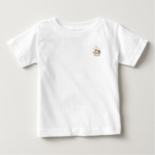 Camiseta Para Bebê Lua Sonolenta com Urso de Pelúcia – Desenho Infant
