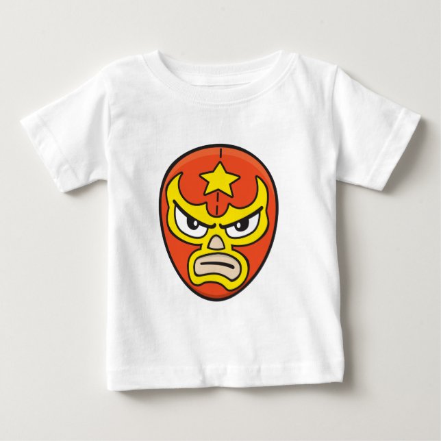 Camiseta Para Bebê Luchador Máscara 2 (Frente)