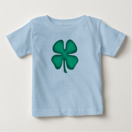 Camiseta Para Bebê Lucky 4 Leaf Irish Clover blue baby T shirt