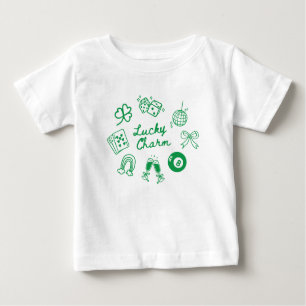Camiseta Para Bebê Lucky Charm Dia de São Patrício Lucky Clover
