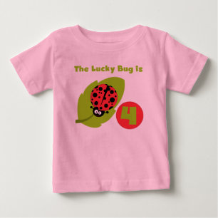 Camiseta Para Bebê Lucky Inseto 4º t-shirts e presentes
