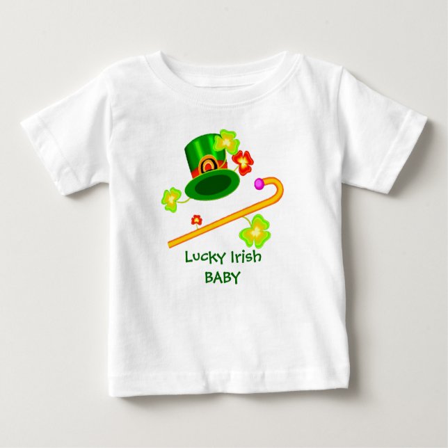 Camiseta Para Bebê Lucky Irish Baby T Shirt (Frente)