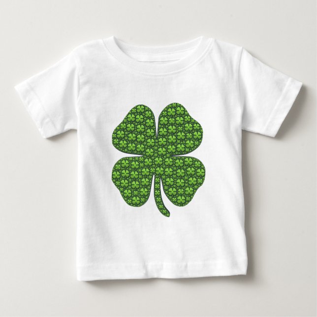 Camiseta Para Bebê Lucky Irish Clover (Frente)