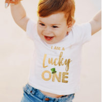 Lucky One Dia de São Patrício T Shirt Toddler Baby