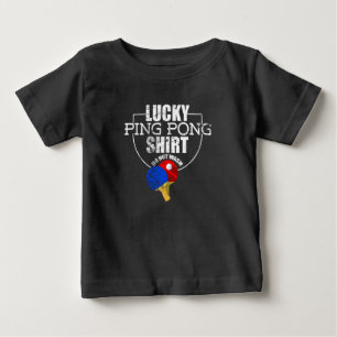 Camiseta Para Bebê Lucky Ping Pong Engraçado Para Jogadores De Têni