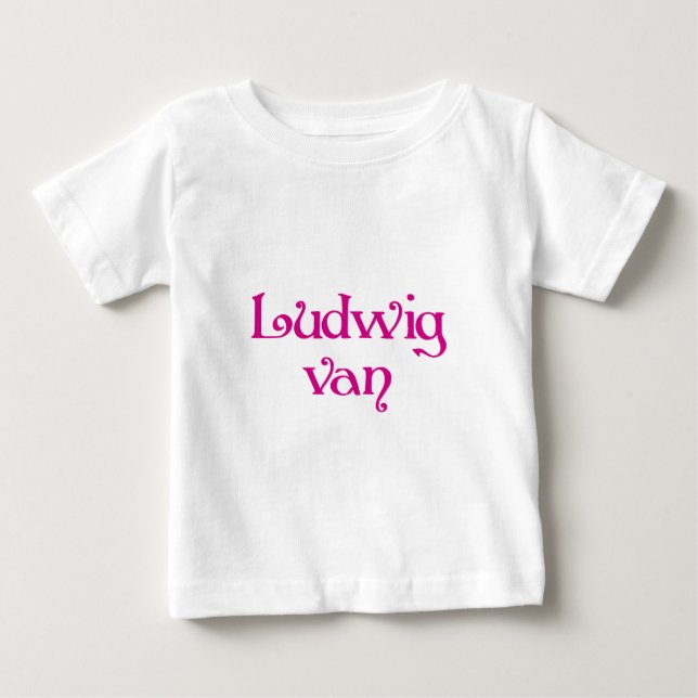 Camiseta Para Bebê Ludwig van (Frente)