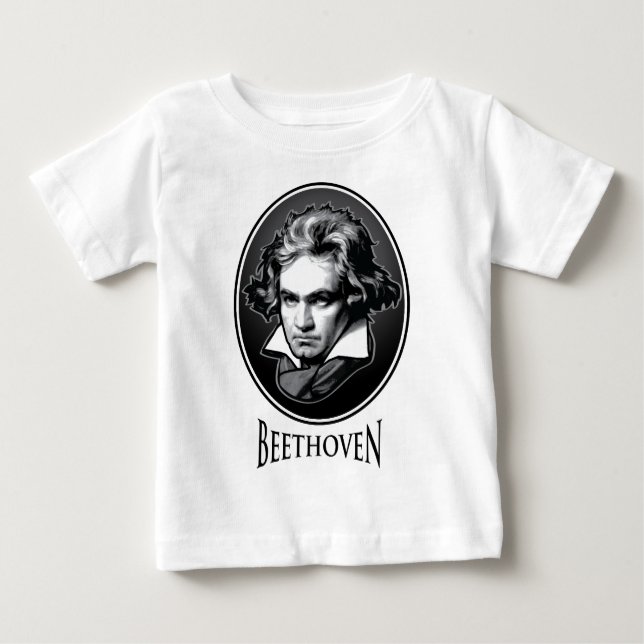 Camiseta Para Bebê Ludwig van Beethoven (Frente)
