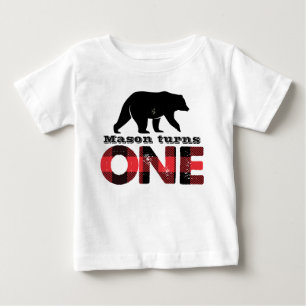 Camiseta Para Bebê Lumberjack Wilderness Boys First Birday Shirt