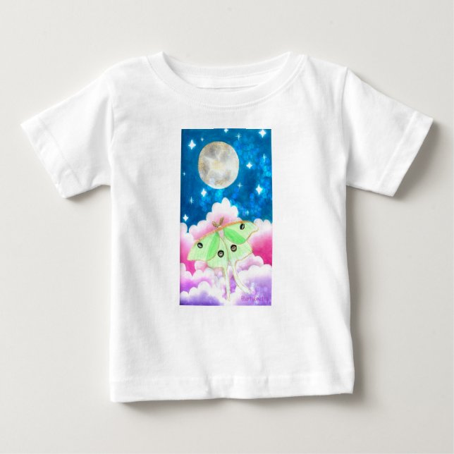 Camiseta Para Bebê Luna Moth (Frente)
