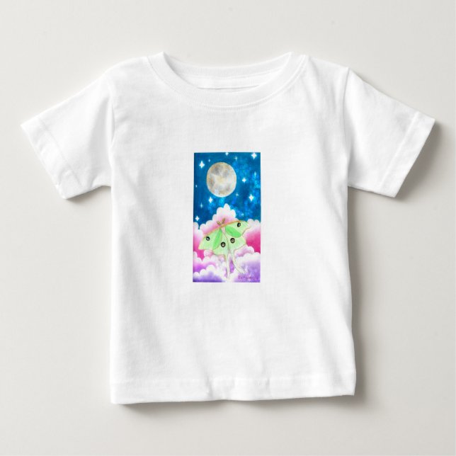 Camiseta Para Bebê Luna Moth Baby (Frente)