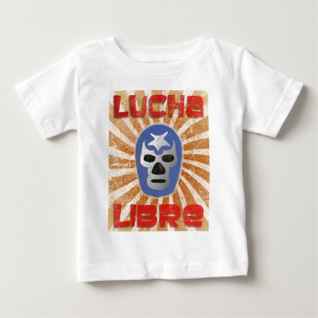 Camiseta Para Bebê Luta do mexicano de Lucha Libre (Frente)