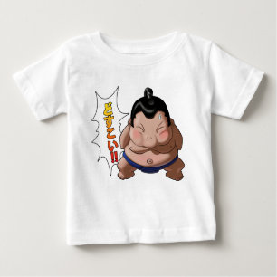 Camiseta Para Bebê Lutador engraçado bonito Dosukoi do Sumo