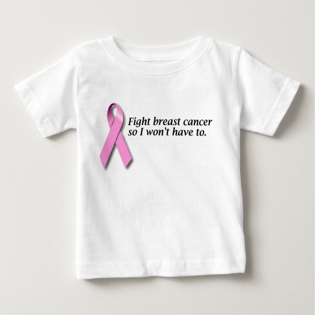 Camiseta Para Bebê Lutar contra o Cancer (Frente)