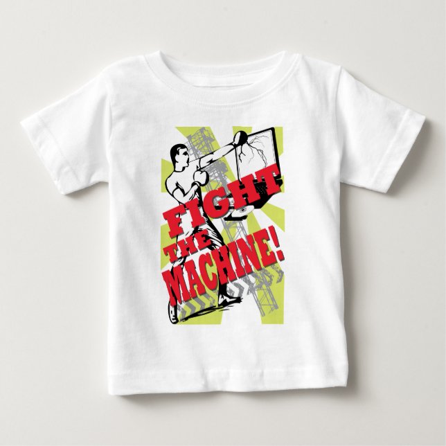 Camiseta Para Bebê Lute a máquina (Frente)
