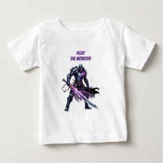 Camiseta Para Bebê Lute contra o monstro