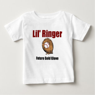 Camiseta Para Bebê LUVA DOURADO FUTURA da campainha de Lil