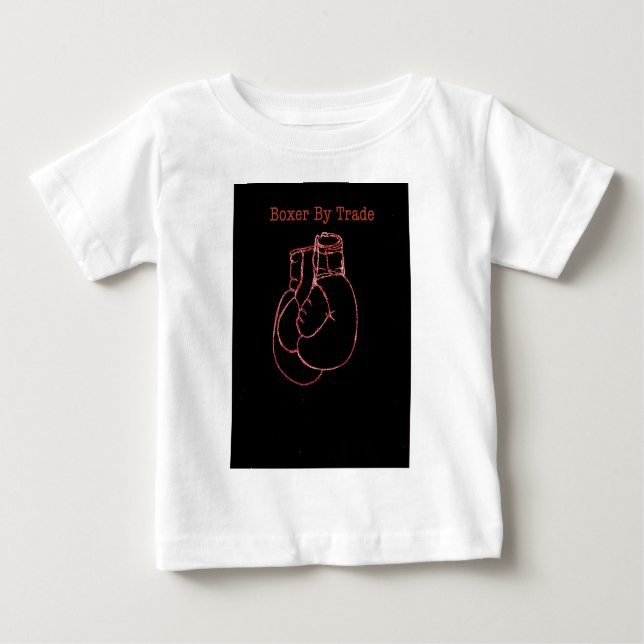 Camiseta Para Bebê Luvas Boxando Lutar Contra Presente do Ventilador  (Frente)