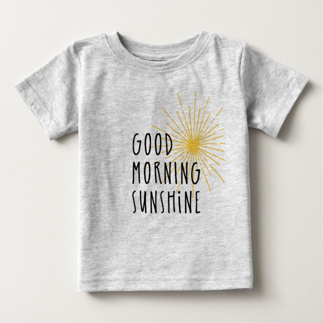 Camiseta Para Bebê Luz do sol do bom dia (Frente)