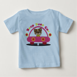 Camiseta Para Bebê Luzes Altas Personalizadas Bip Bip Cuidado 