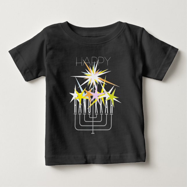 CAMISETA PARA BEBÊ LUZES HANUKKAH (Frente)