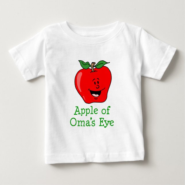 Camiseta Para Bebê Maçã De Olho De Oma (Frente)