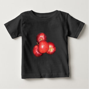 Camiseta Para Bebê Maçã Vermelha