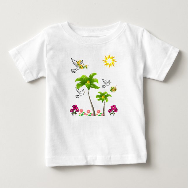 Camiseta Para Bebê Macacãozinho para Bebês (Frente)