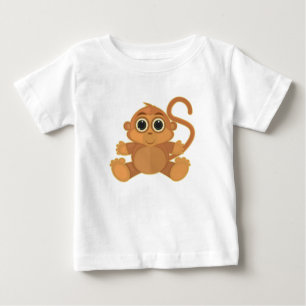 Camiseta Para Bebê Macaco