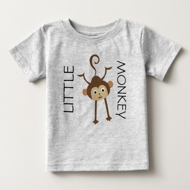 Camiseta Para Bebê Macaco (Frente)