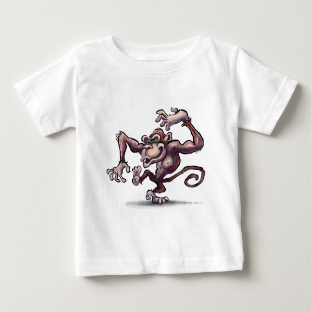 Camiseta Para Bebê Macaco (Frente)