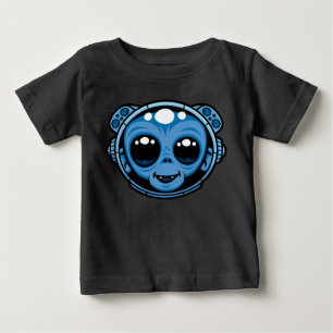 Camiseta Para Bebê Macaco Astronauta Fofo No Espaço