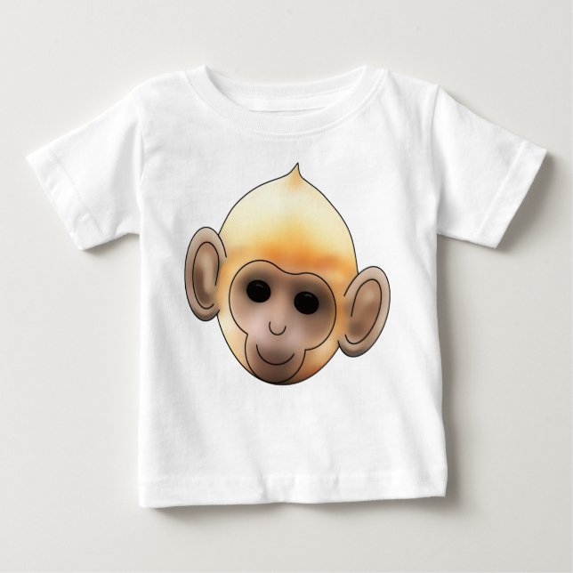 Camiseta Para Bebê Macaco Baby Ginger (Frente)
