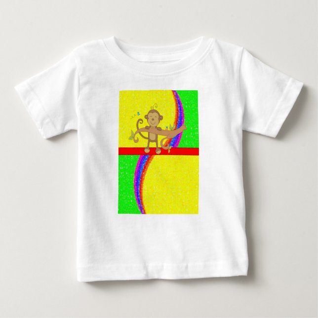 Camiseta Para Bebê Macaco Baby T-Shirt (Frente)