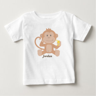 Camiseta Para Bebê Macaco-Bebê bonito do bebê