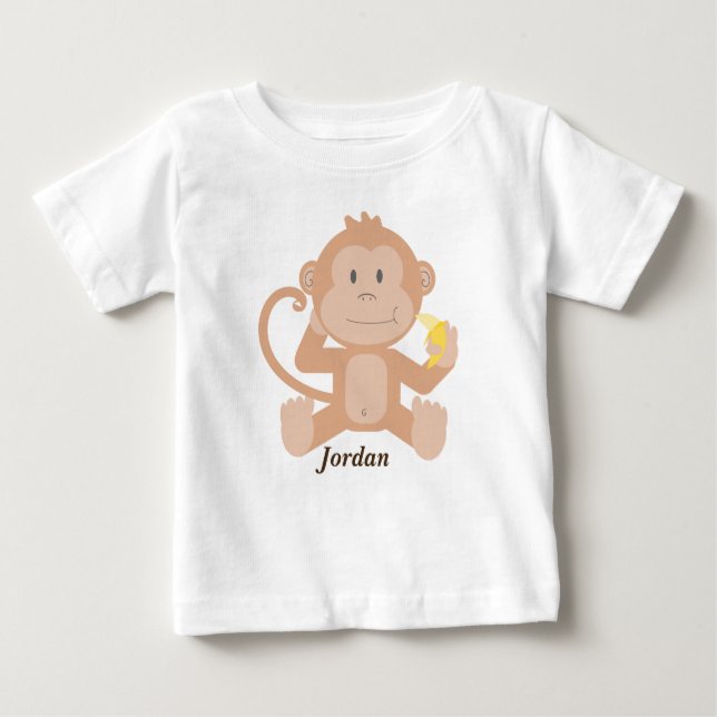 Camiseta Para Bebê Macaco-Bebê bonito do bebê (Frente)