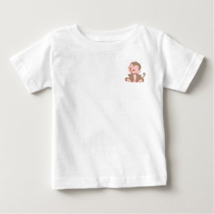 Camiseta Para Bebê Macaco Bebê Sorridente