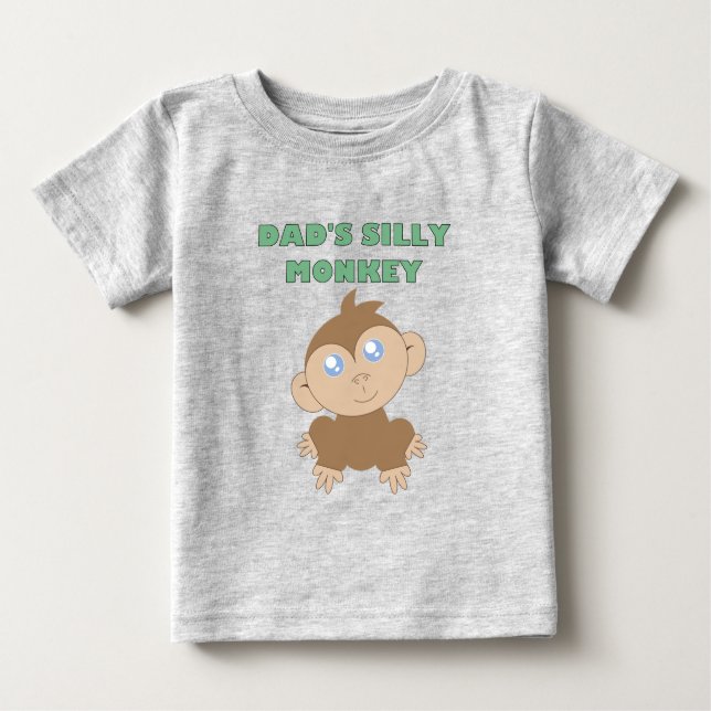 Camiseta Para Bebê Macaco-bobo - Camisa-T Baby Fine Jersey (Frente)