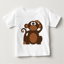 Camiseta Para Bebê Macaco-Cinto