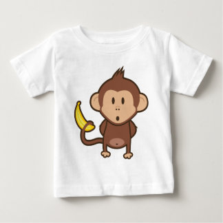 Camiseta Para Bebê Macaco com banana