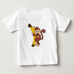 Camiseta Para Bebê Macaco com Banana (1).PNG
