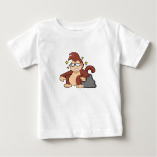 Camiseta Para Bebê Macaco com óculos de sol