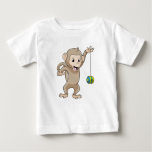 Camiseta Para Bebê Macaco com Yo-yo